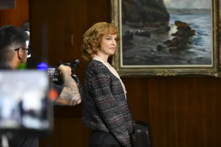 Eunice Michiles é interpretada por Carolina Monte Rosa — Foto: Eunice Michiles é