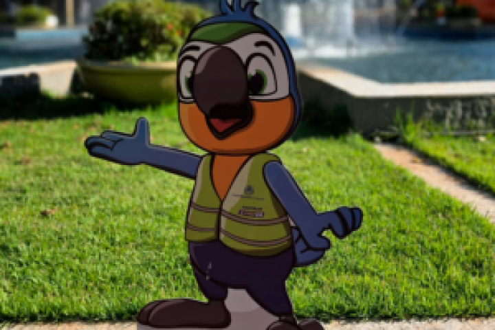 Mascote da Escola Municipal de Trânsito — Foto: Prefeitura de Campo Grande