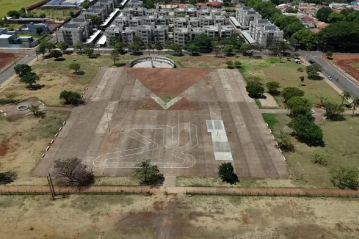 A imagem mostra a Praça do Papa vista de cima — Foto: Foto: Reprodução/Prefeitur