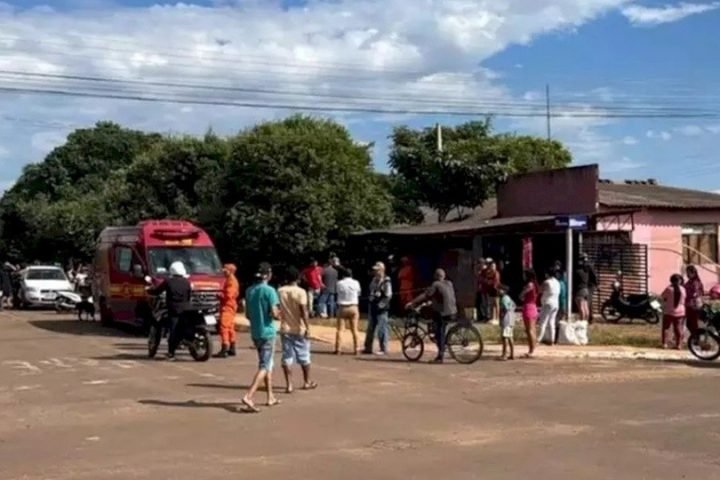 Local onde ocorreu o crime — Foto: Local onde ocorreu o crime (Caarapó News)