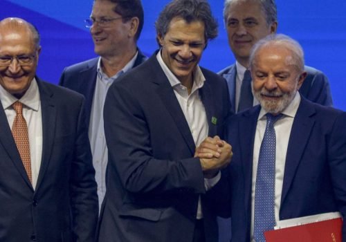 Foto: O presidente Luiz Inácio Lula da Silva, o seu vice, Geraldo Alckmin, e min