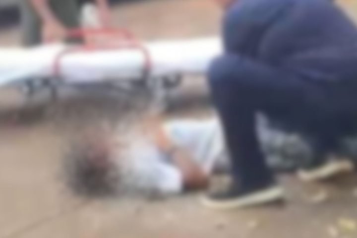 Foto: A vítima foi socorrida ao Hospital Municipal. (Reprodução, Silvana Perone,