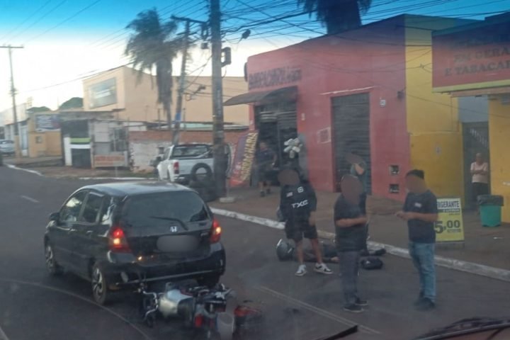 Acidente na Avenida Avenida Gunter Hans (Leitor Midiamax) — Foto: Acidente na Av