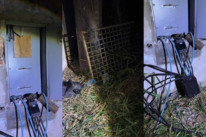 Padrão violado e fios cortados após furto em igreja — Foto: Padrão violado e fio