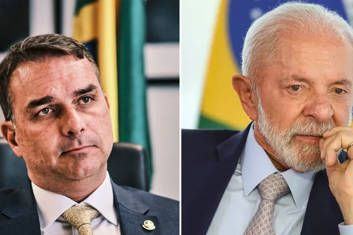 O senador Flávio Bolsonaro e o presidente Lula. (Foto: Montagem/Getty/ Agência B