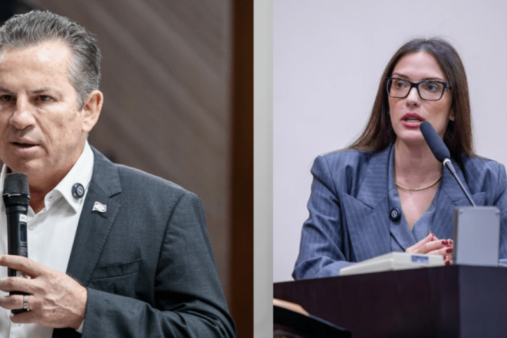 Foto: O governador Mauro Mendes e a deputada estadual Janaína Riva lideram uma e