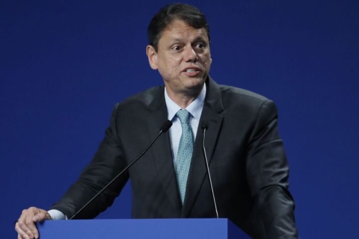 Foto: O governador de São Paulo, Tarcísio de Freias • Lourival Ribeiro/SBT