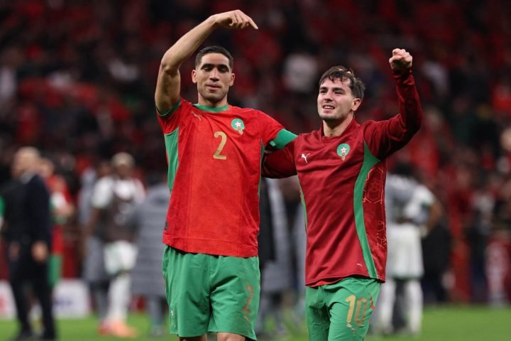 Hakimi e Brahim Díaz celebram classificação de Marrocos à final da Copa Africana
