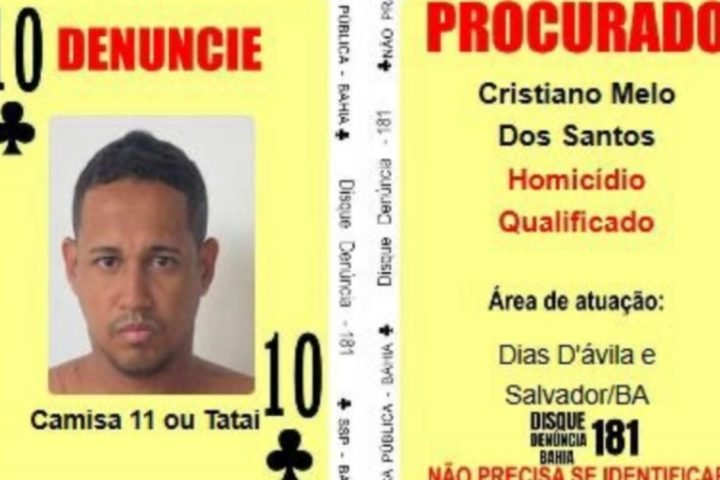 Foto: Em julho de 2025, passou a integrar a lista de procurados no “Baralho do C