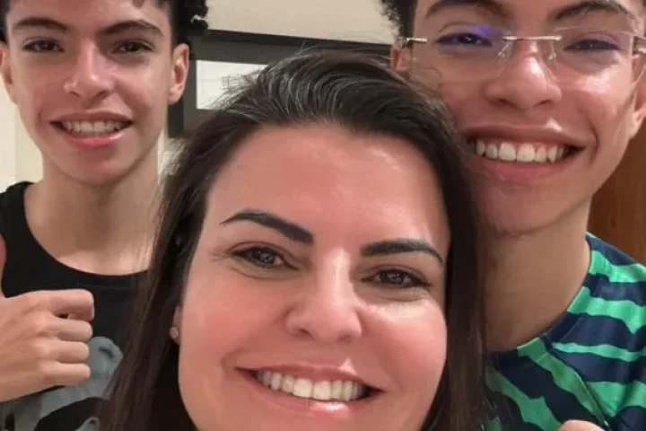 Foto: Fernanda Rezende e seus filhos