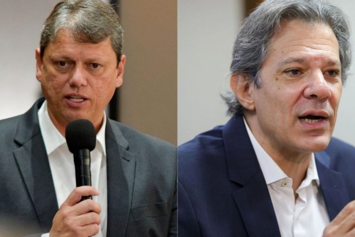 Paraná Pesquisas: Tarcísio tem 45,6% no 1º turno em SP; Haddad, 34,1% — Foto: Pa