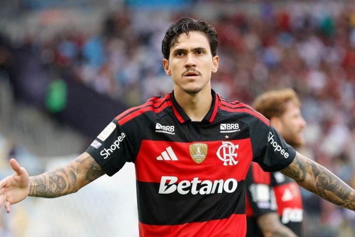 Pedro comemora gol em Flamengo x Vasco (Foto:Rudy Trindade/Themapress/Folhapress